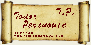 Todor Perinović vizit kartica